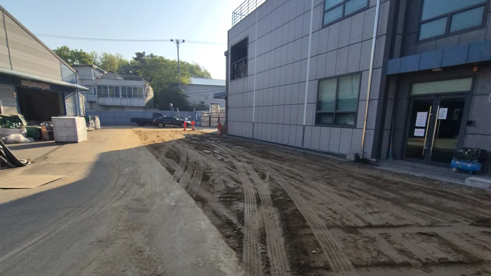 야자매트 고정핀 시공 상세 모습